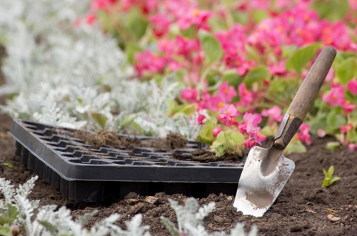 Gardener wearing PPE conducting a safety briefing